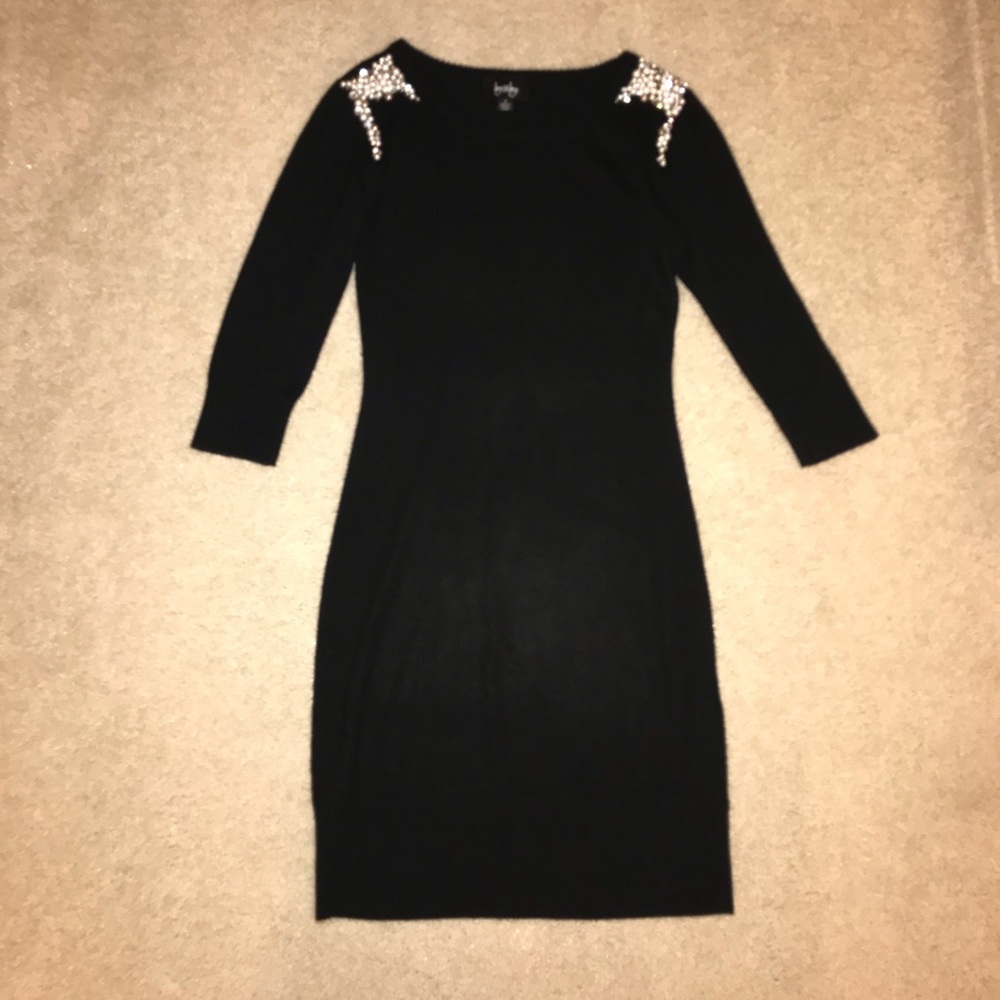 *SOLD* Sweater Dress with Beaded Shoulder